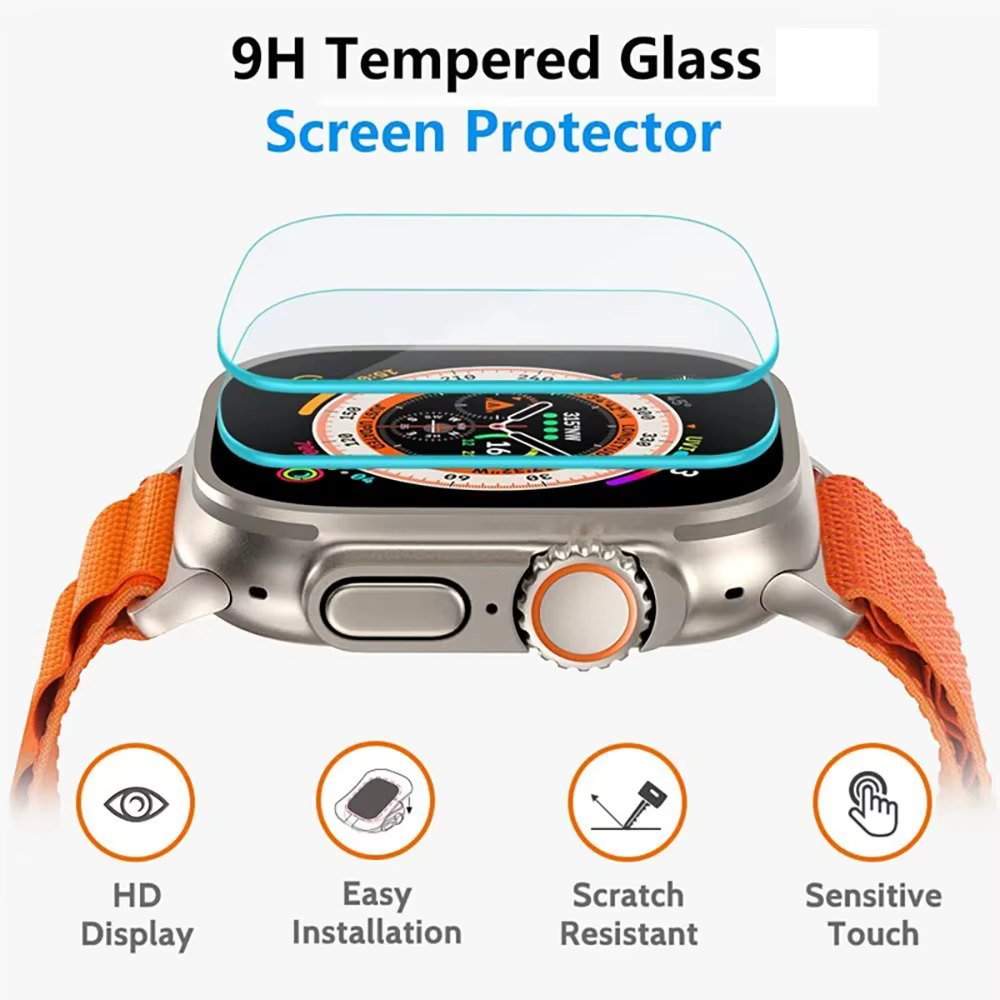 5 pièces verre trempé pour Apple Watch Ultra 2 49mm protecteur d'écran anti-rayures iWatch