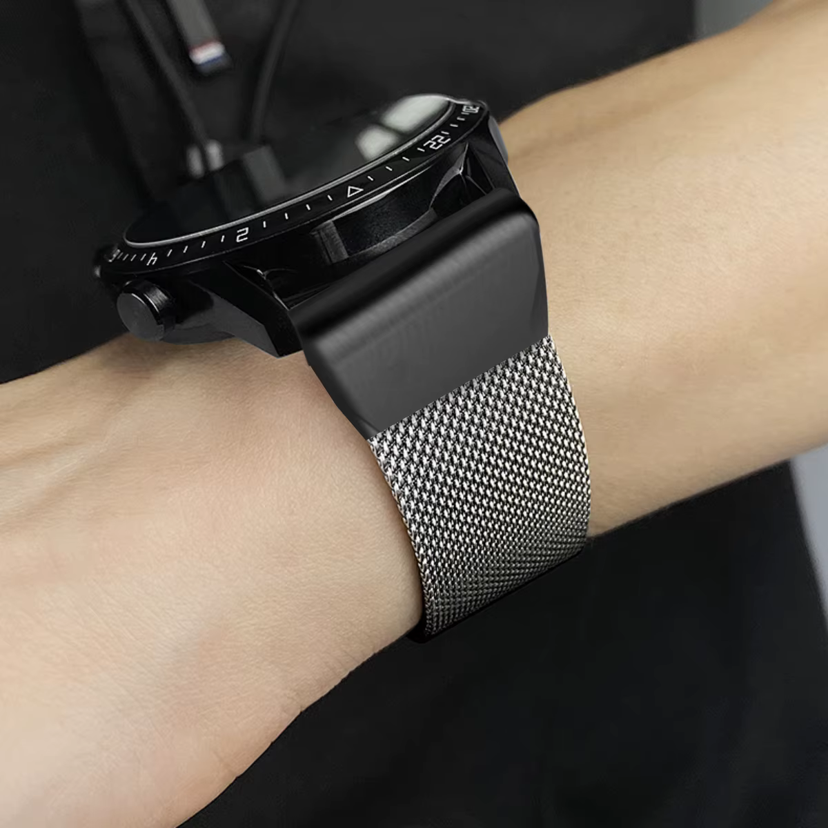 Bracelet de montre en maille milanaise en acier inoxydable