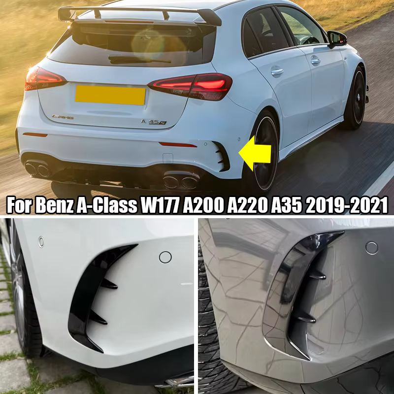 Accessoires pour Mercedes Benz Classe A W177 Hayon V177 Berline A200 A250 A35 A45 AMG Ailerons latéraux de pare-chocs arrière
