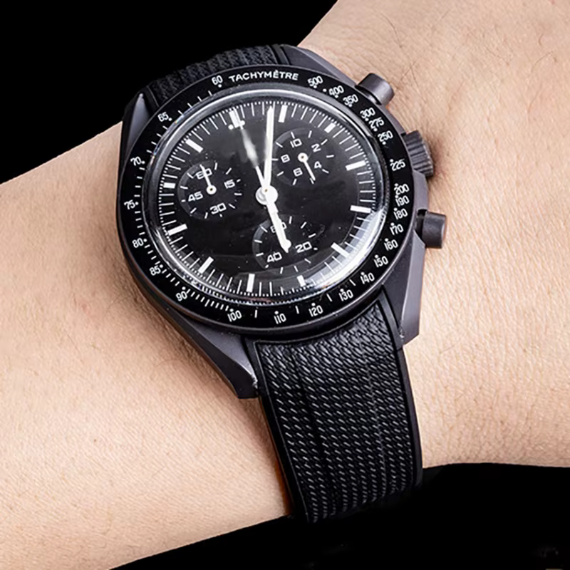 Bracelet de montre en caoutchouc pour Swatch X Omega Joint MoonSwatch