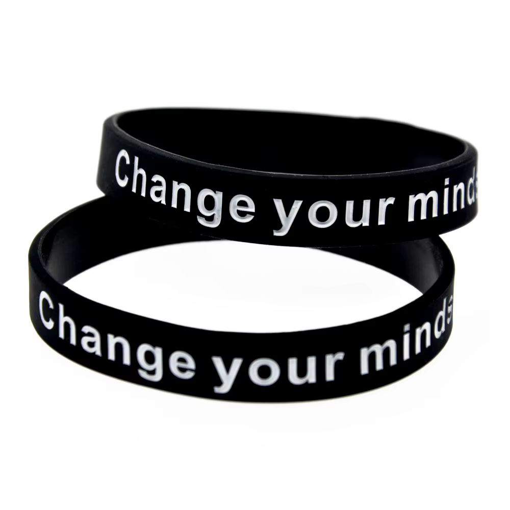 1 Bracelet en silicone inspirant 'Change Your Mind Set