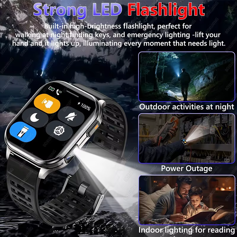 Nouvelle montre connectée avec caméra pour hommes et femmes, enregistrement de photos et vidéos, moniteur de santé, étanche, sport, fitness, appels Bluetooth HD, montre connectée pour homme