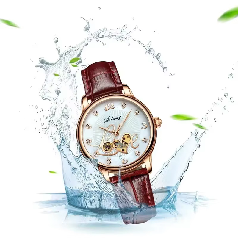 Nouvelle Montre Mécanique Squelette de Luxe pour Femme