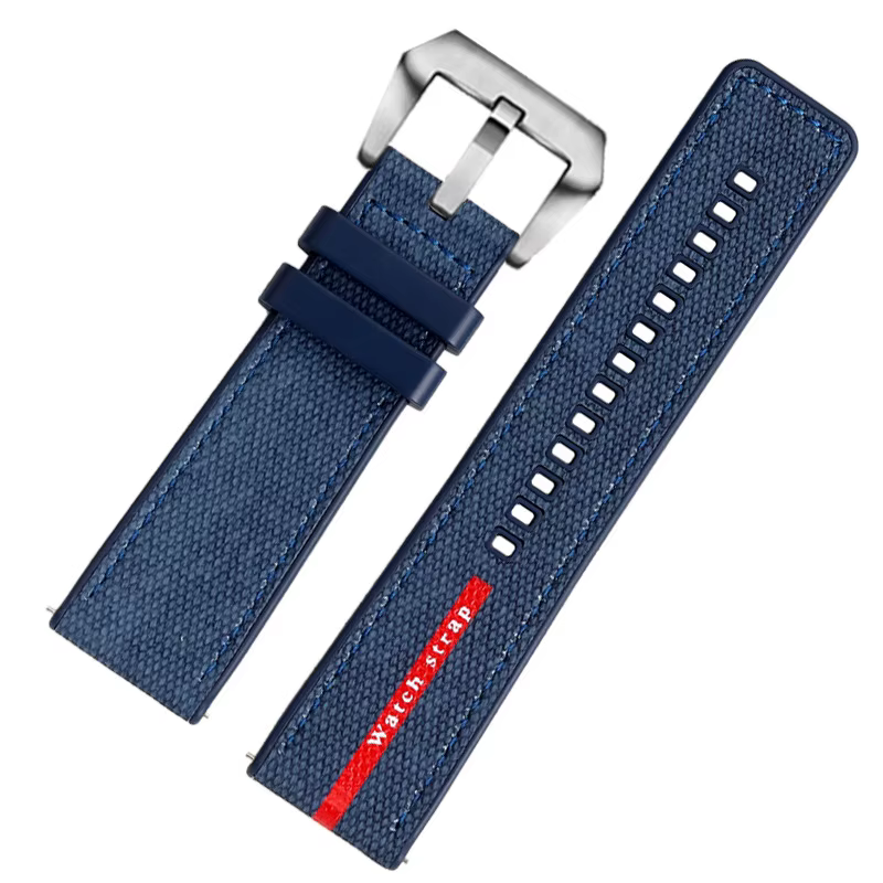 Bracelet de montre en Nylon et caoutchouc