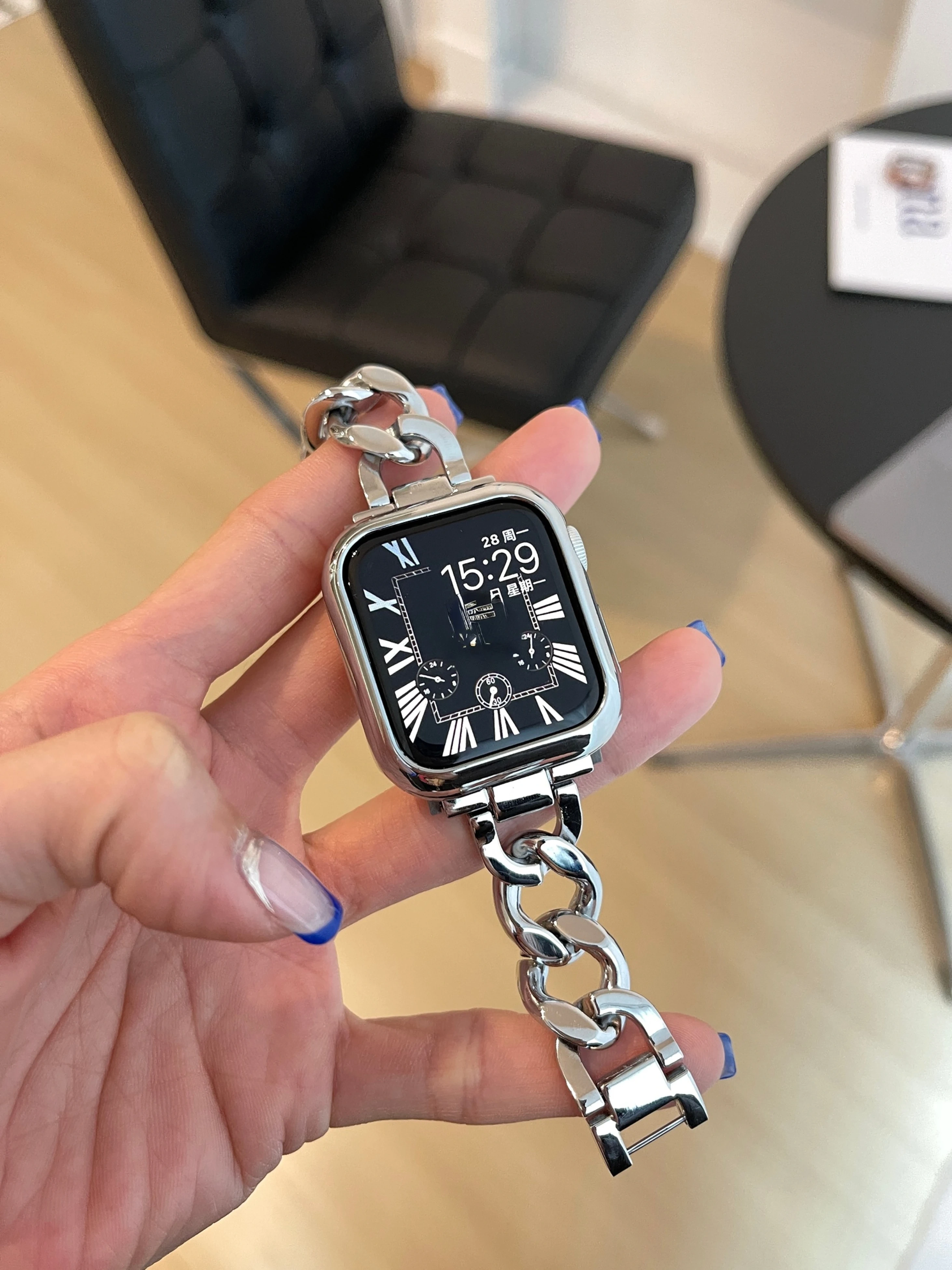 Bracelet en argent pour Apple Watch