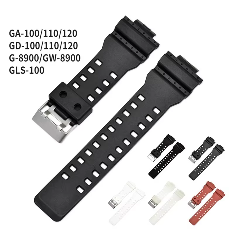 Bracelet en résine pour Casio G-SHOCK GA110 GA100 GA120 GD120 G-8900 GW-8900 GLS-100
