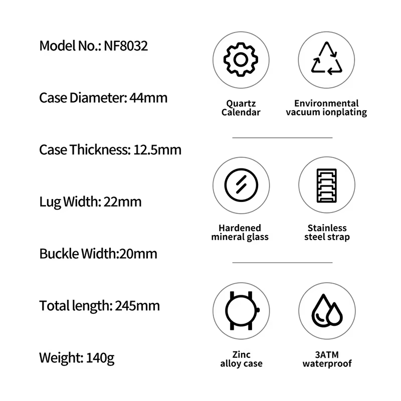 Top marque NAVIFORCE montre pour hommes étanche Quartz affaires décontracté bracelets en acier inoxydable Date horloge Relogio Masculino
