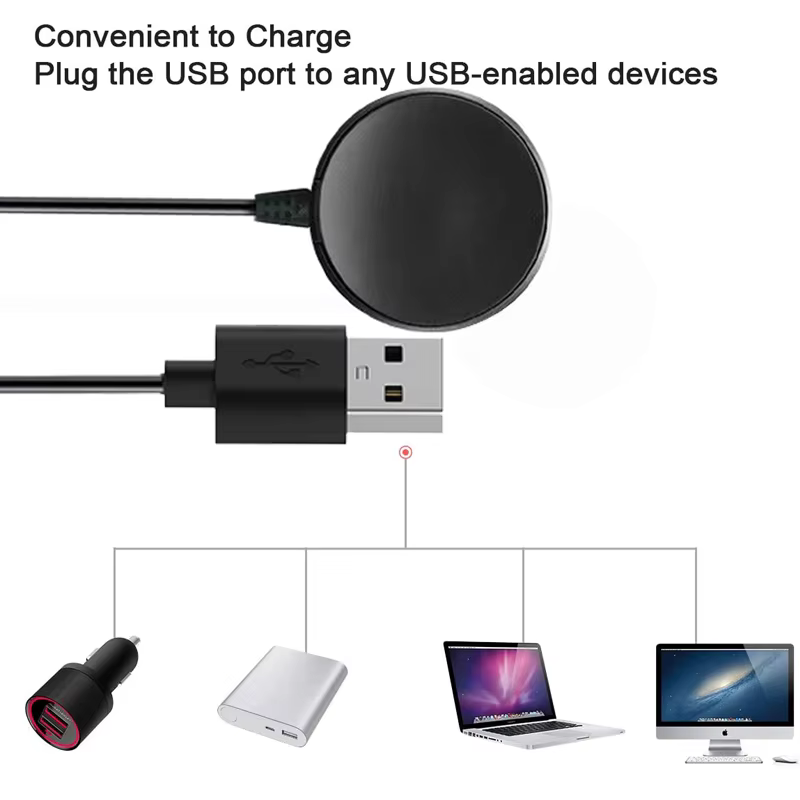 Chargeur de montre sans fil Compatible pour Samsung Galaxy Watch 5 Pro 5/4/3 Active 2/1Gear Sport/S3