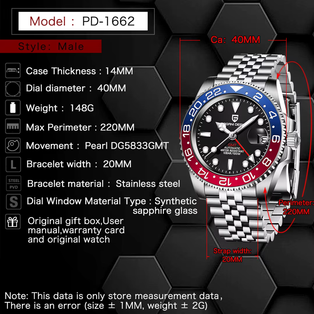 Nouvelle montre mécanique de luxe PAGANI DESIGN 2026 pour homme