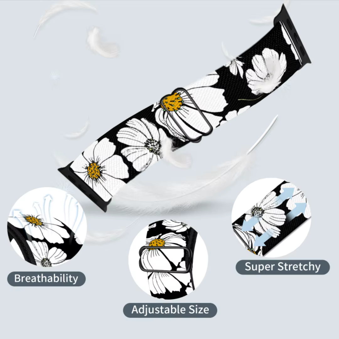 Bracelet de montre imprimé pour femme - Convient aux bracelets iWatch 38-45 mm (Série 8/7/6/5/4/3/2/1/SE)