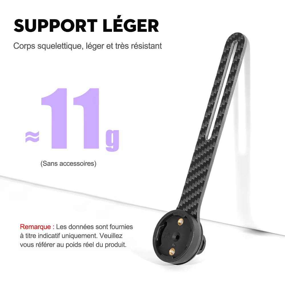 Support d'ordinateur de vélo en carbone