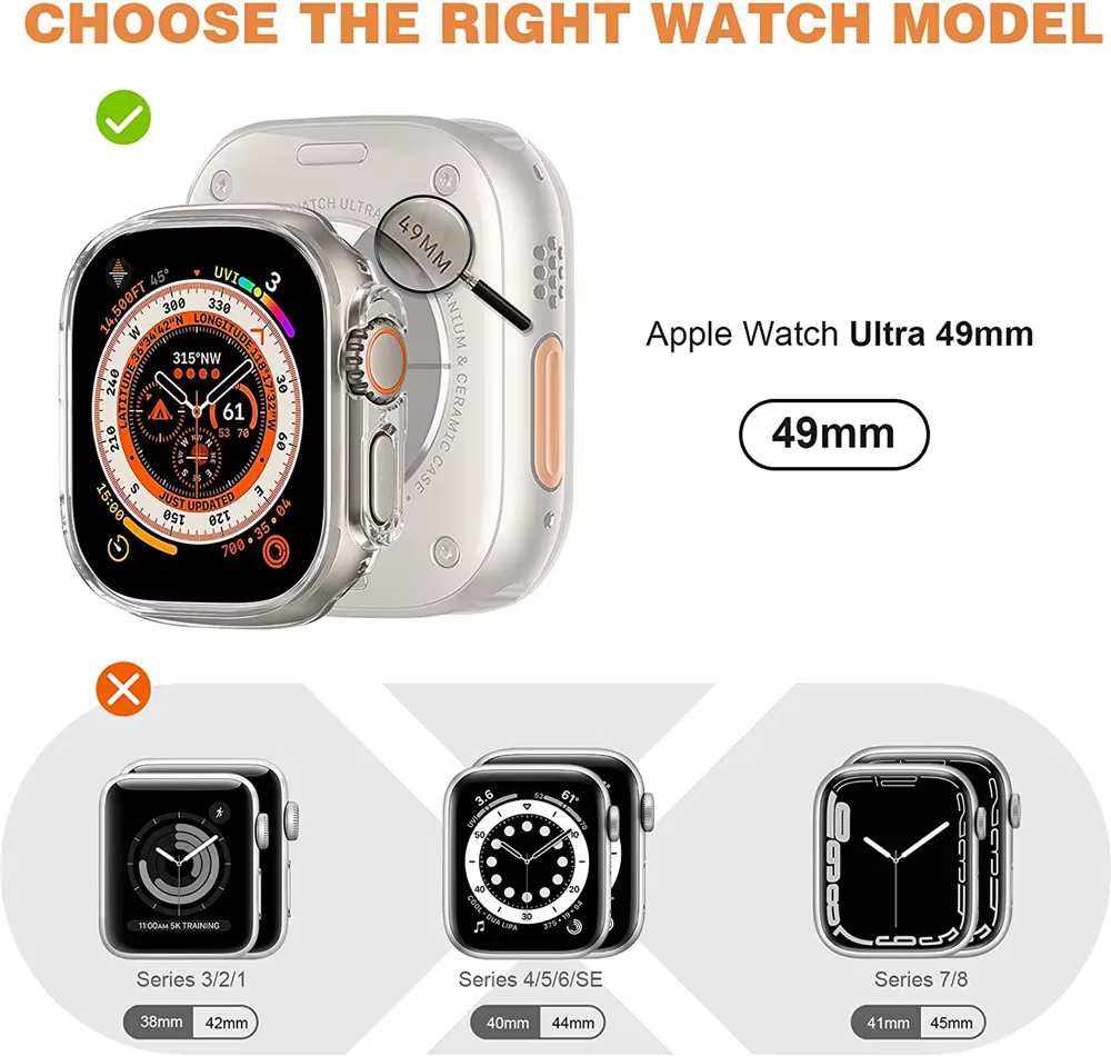 Housse de protection en TPU pour Apple Watch Ultra 49mm