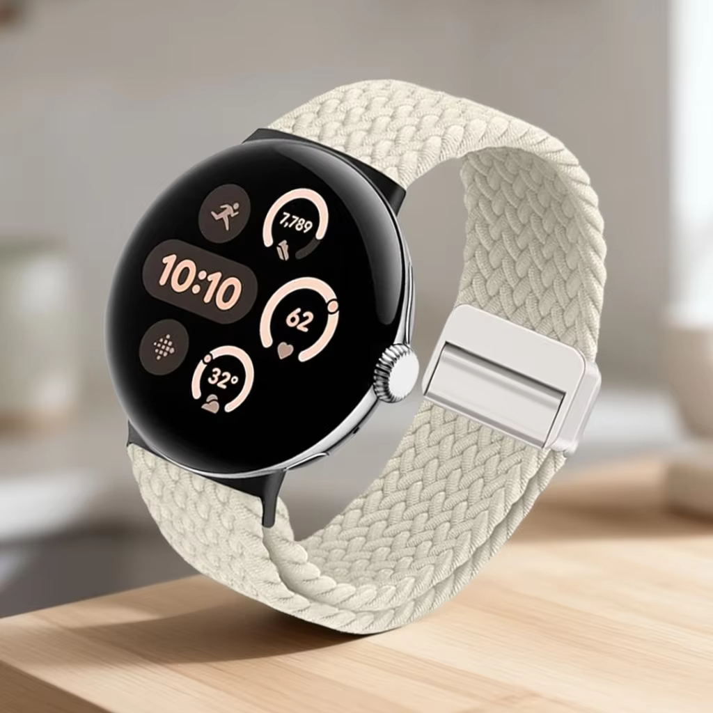 Bracelets en nylon sportifs pour Google Pixel Watch / Google Pixel Watch 2 / Pixel Watch 4/3 41 mm, bracelets magnétiques tressés pour femmes et hommes