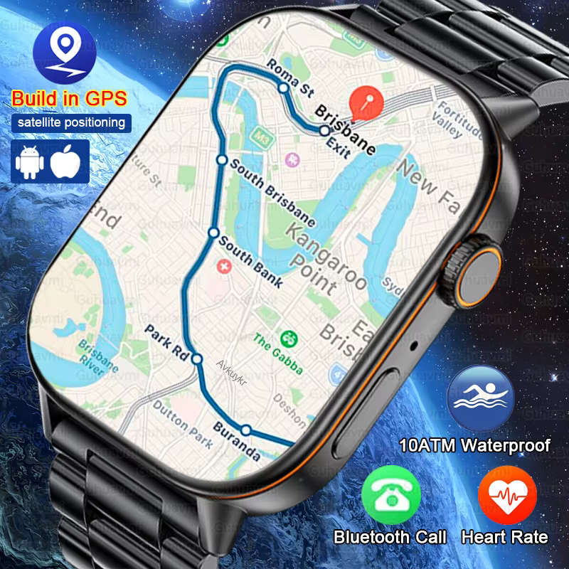 Nouvelle montre intelligente militaire GPS avec boussole GPS intégrée