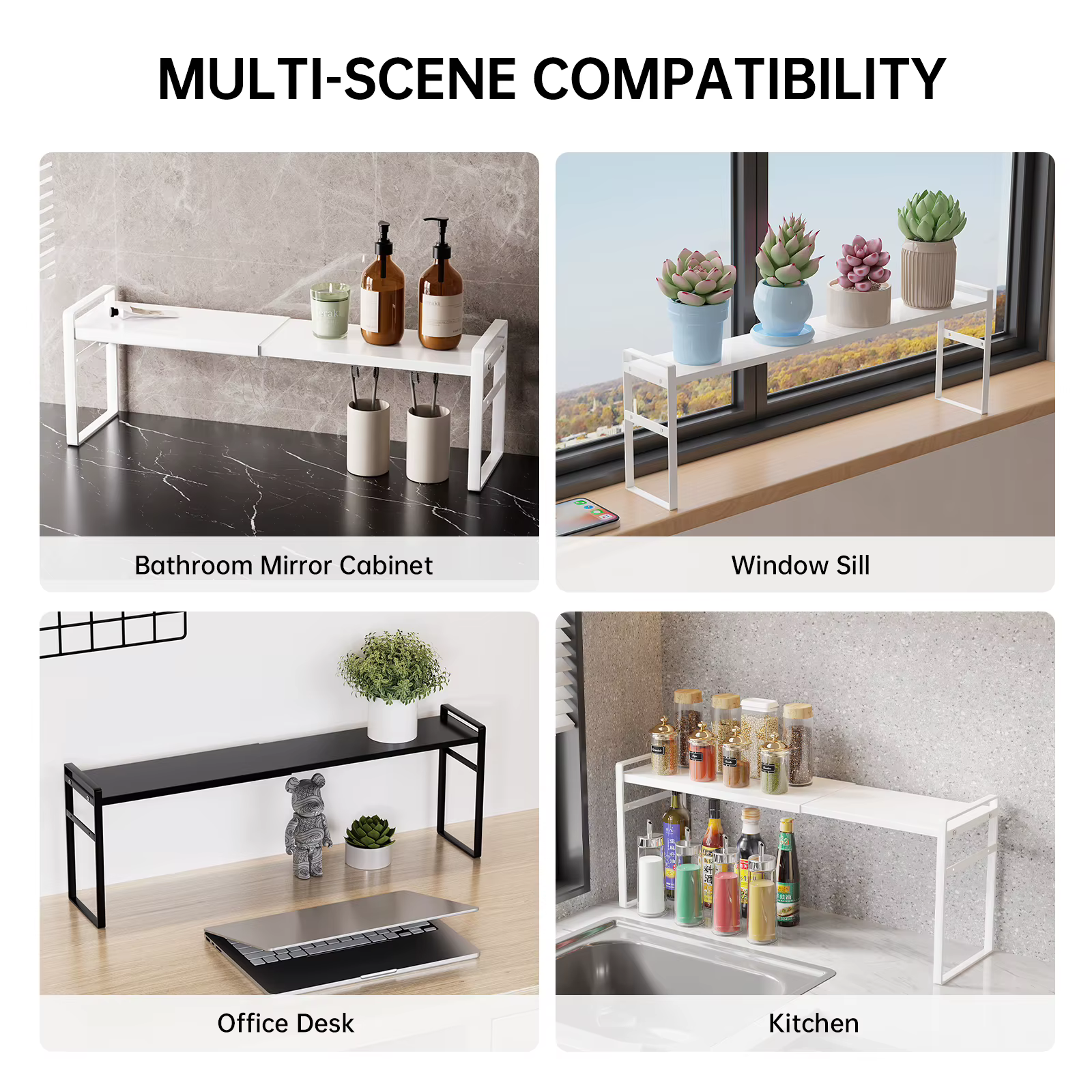 Boîte de rangement pour armoire à miroir de salle de bain, organisateur de cloison d'armoire de salle de bain, combinaison de support de rangement pour cosmétiques, organisation en couches