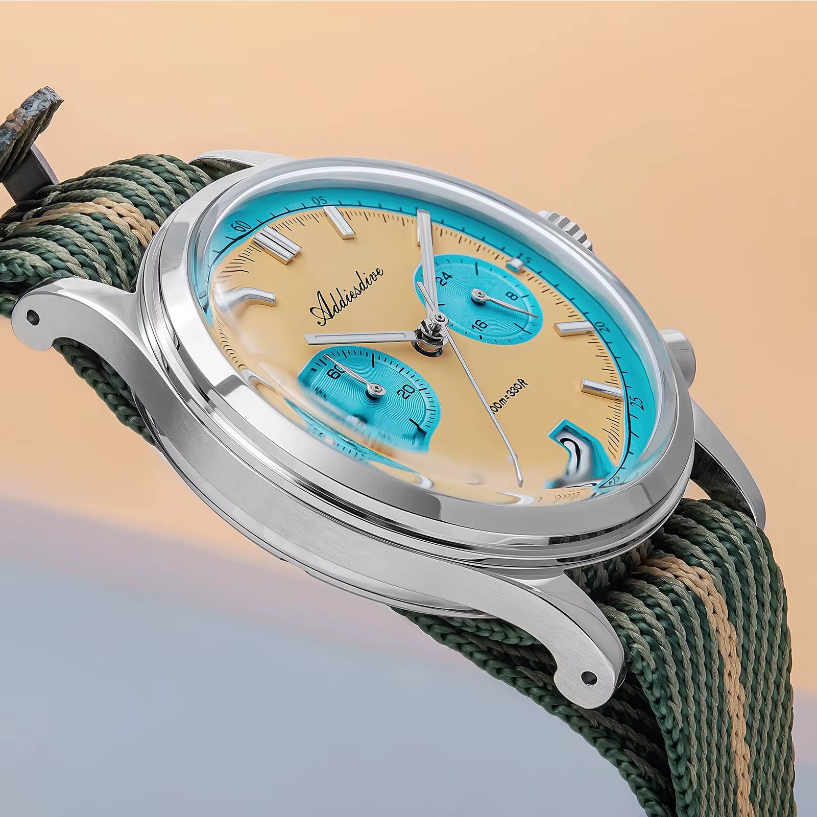 ADDIESDIVE offre spéciale AD2095 montres pour hommes multifonction chronographe 38mm AR revêtement