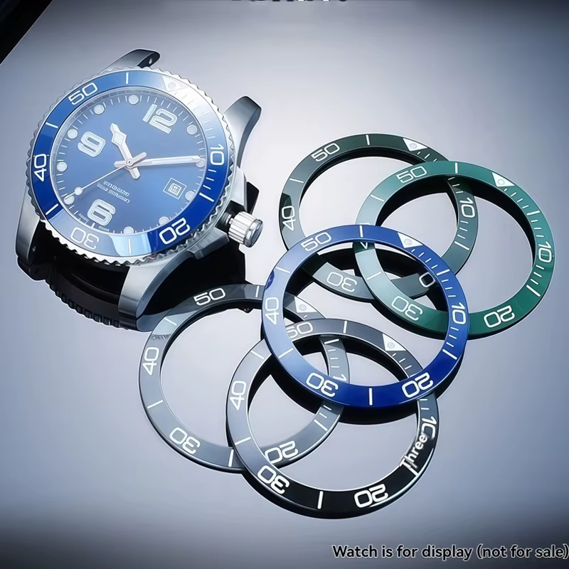 Lunette en céramique avec perle lumineuse pour Longines Conquest HydroConquest 39*31