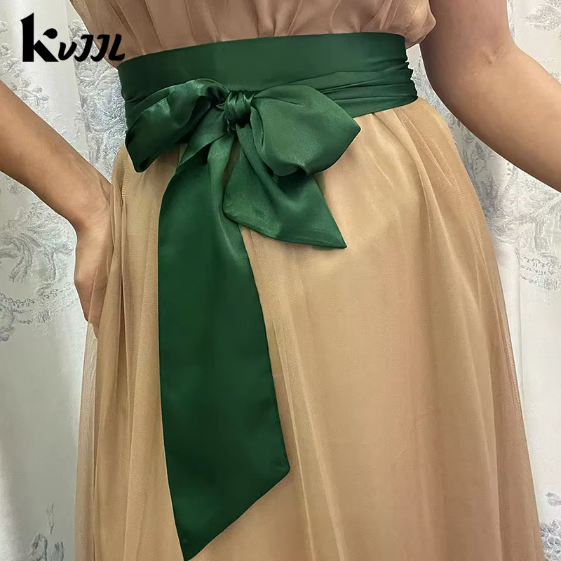 Ruban en satin large avec nœud 9,5x250cm multicolore, ceinture DIY pour femmes et filles, décoration de robe