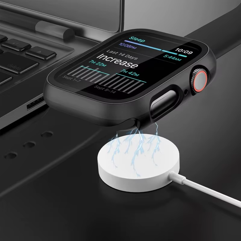 Verre trempé + étui pour Apple Watch 38-40mm 41mm 42mm 44mm 45mm 46mm