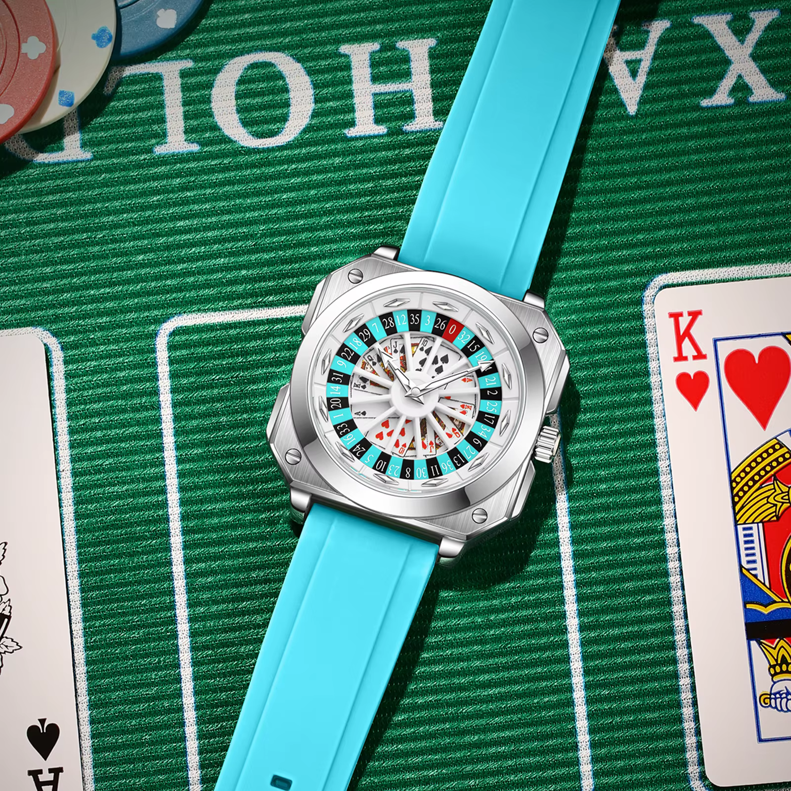 2025 nouvelle montre à Roulette pour hommes VA VA VOOM marque originale Style sportif mode bracelet en Silicone