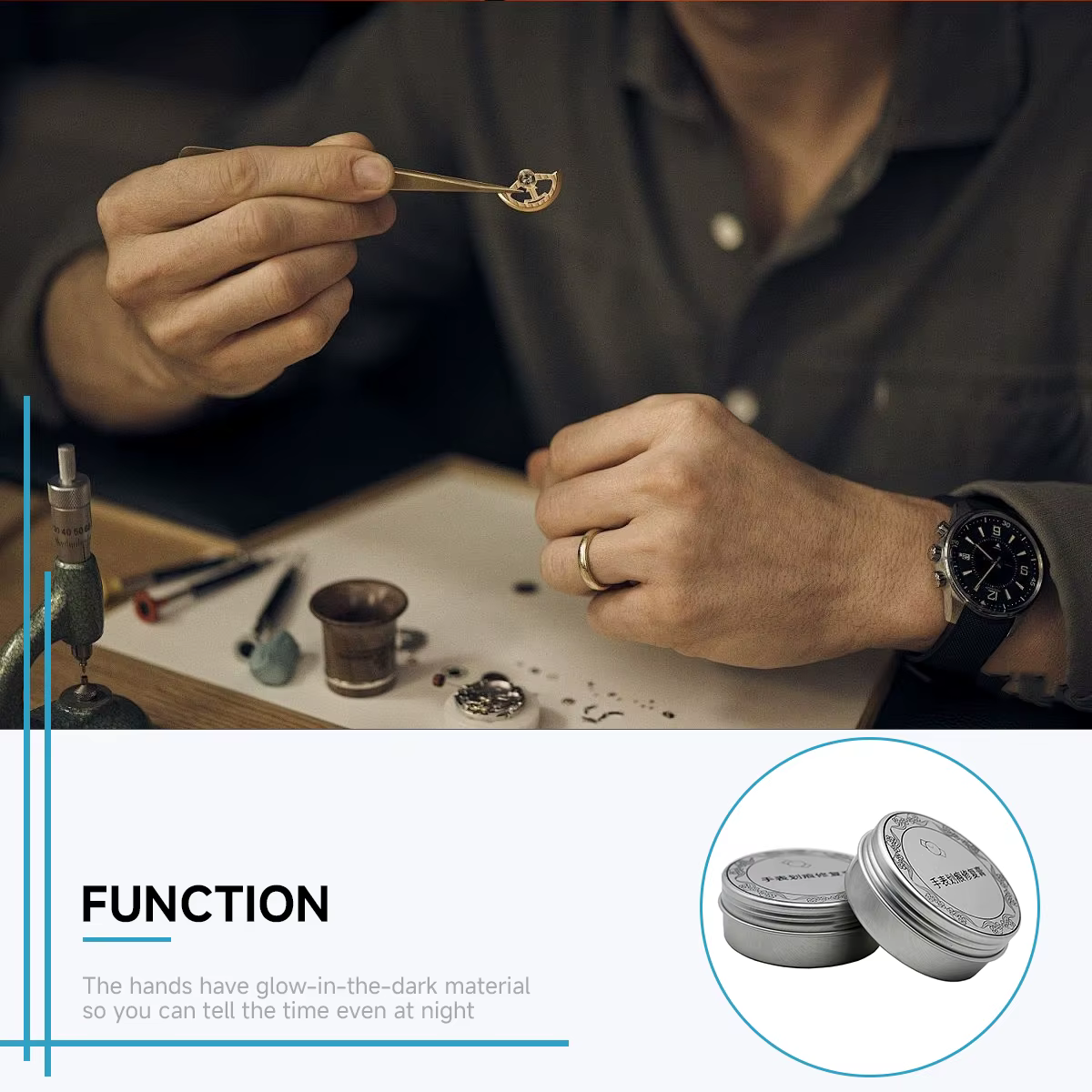Dissolvant de rayures pour montre en métal
