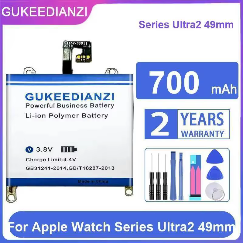 Batterie Ultra GPS 300-700 mAh pour Apple Watch Series 41MM 44MM 45MM SE SE2 1 2 3 4 5 6 7 8 9 40MM LTE 38MM 42MM