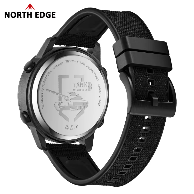 NORTH EDGE montres pour homme TANK 3 Sports de plein air étanche