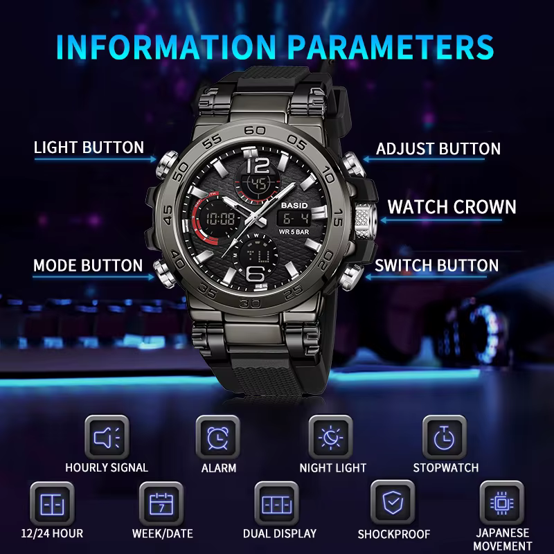 Montres de sport étanches pour hommes