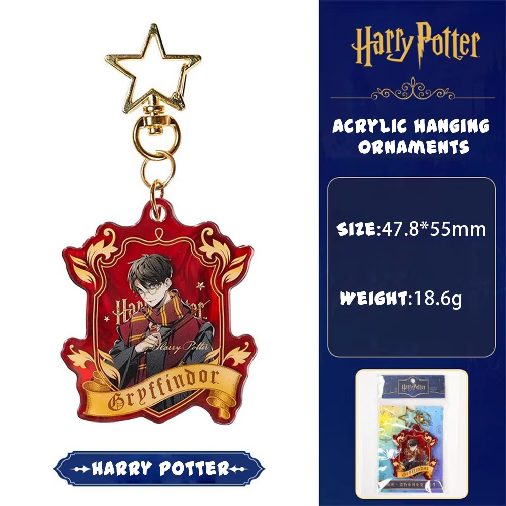 Harry Potter acrylique porte-clés jouets cadeaux de fête dessin animé sac ornements décoration pour amis filles Fans cadeaux