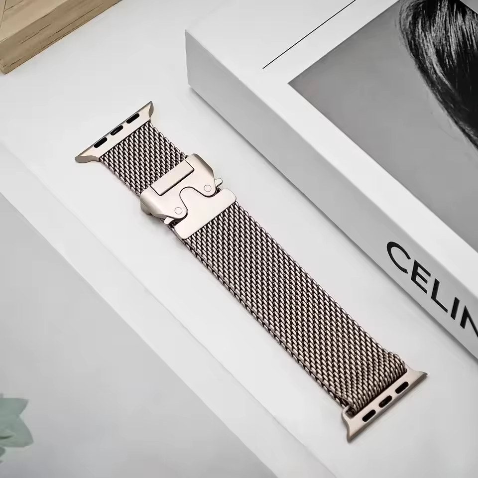 Bracelet à boucle milanaise en métal pour Apple Watch Ultra 2
