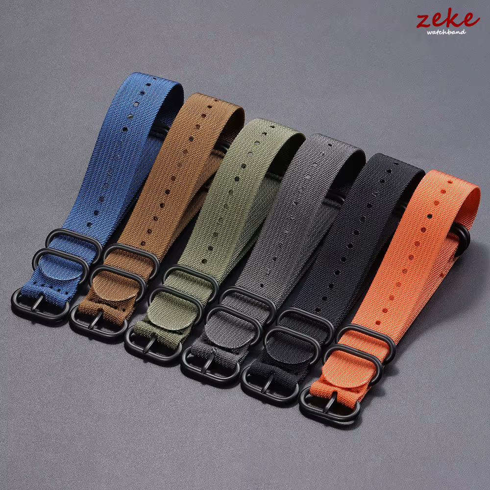 Bracelet de montre en Nylon nervuré