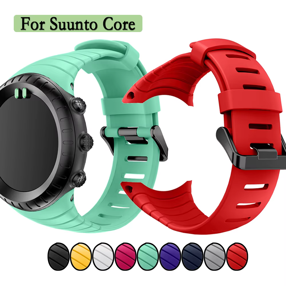 Bracelet pour bracelet de montre Suunto Core avec boucle de couleur noire bracelet en Silicone souple de haute qualité pour Suunto Core