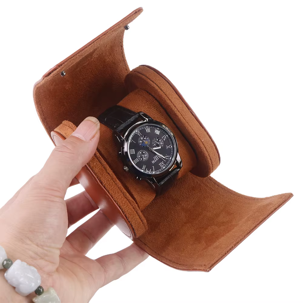 Boîte de rangement pour montre en cuir PU