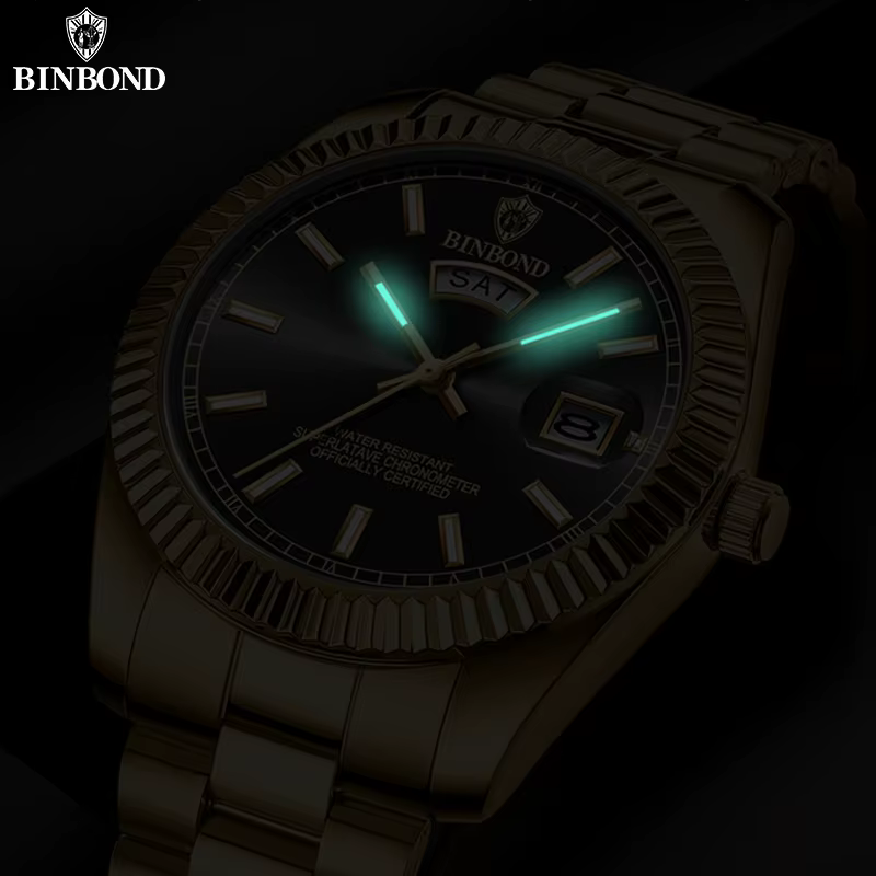 BINBOND hommes montre à Quartz haut de gamme sport