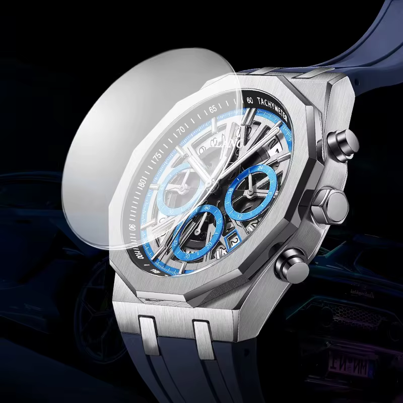 Reloj Hombre 2025 hommes Sport chronographe Montre en acier inoxydable avec Dates étanche lumineux