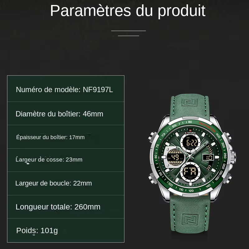 NAVIFORCE – montre-bracelet de Sport pour homme