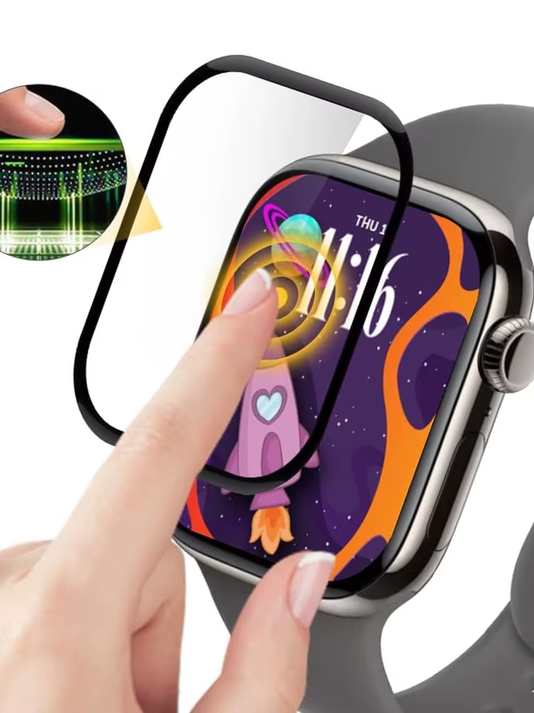 Pour Apple Watch 11 42mm 46mm Film de verre souple 3D HD sans bulles Anti-poussière résistant aux rayures iWatch série 10 11 protecteur d'écran