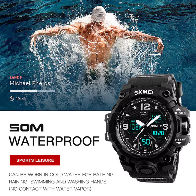 SKMEI Mode Sport Électronique Montres Pour Hommes Antichoc Étanche Numérique