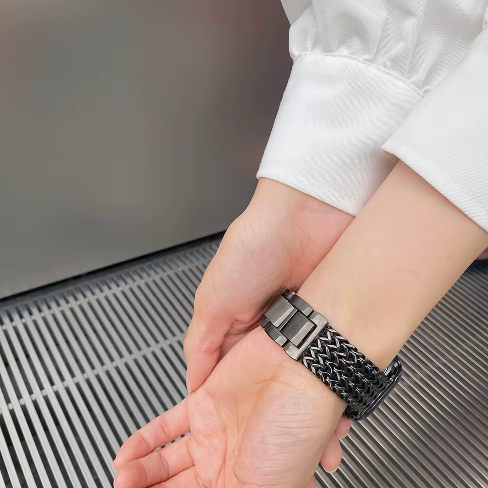 Bracelet à maillons de luxe pour Apple Watch