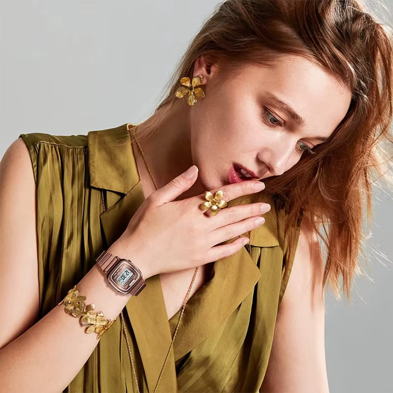 SKMEI – montre numérique dorée pour hommes et femmes