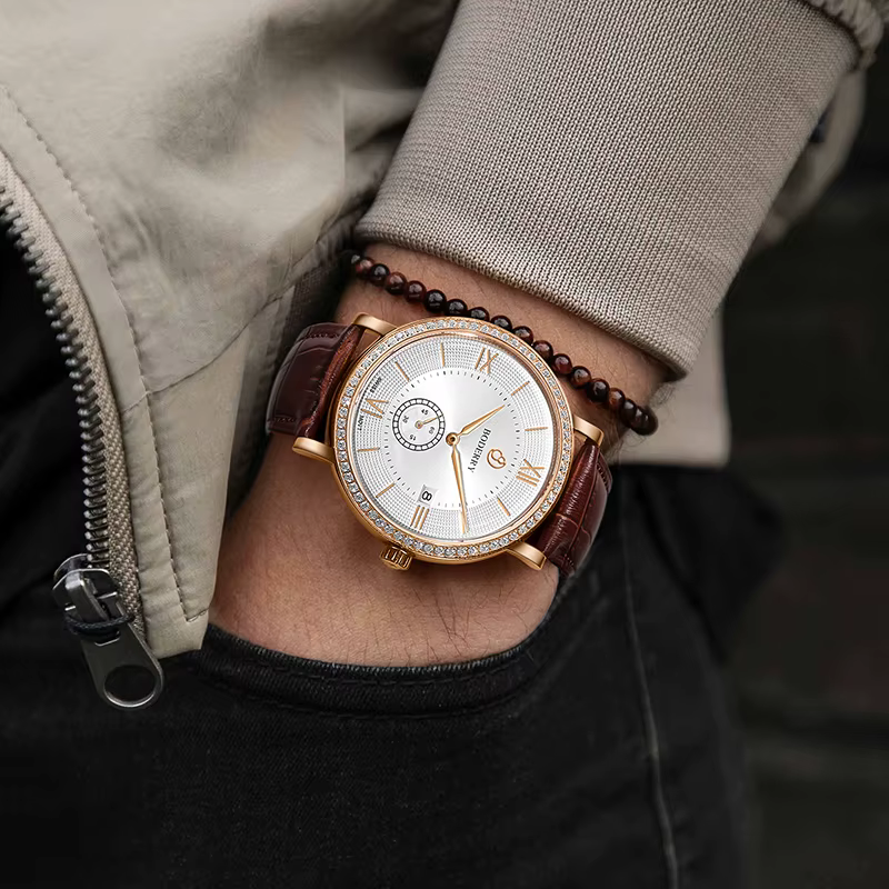 Boderry suisse mouvement à Quartz montre ELEGANT II luxe