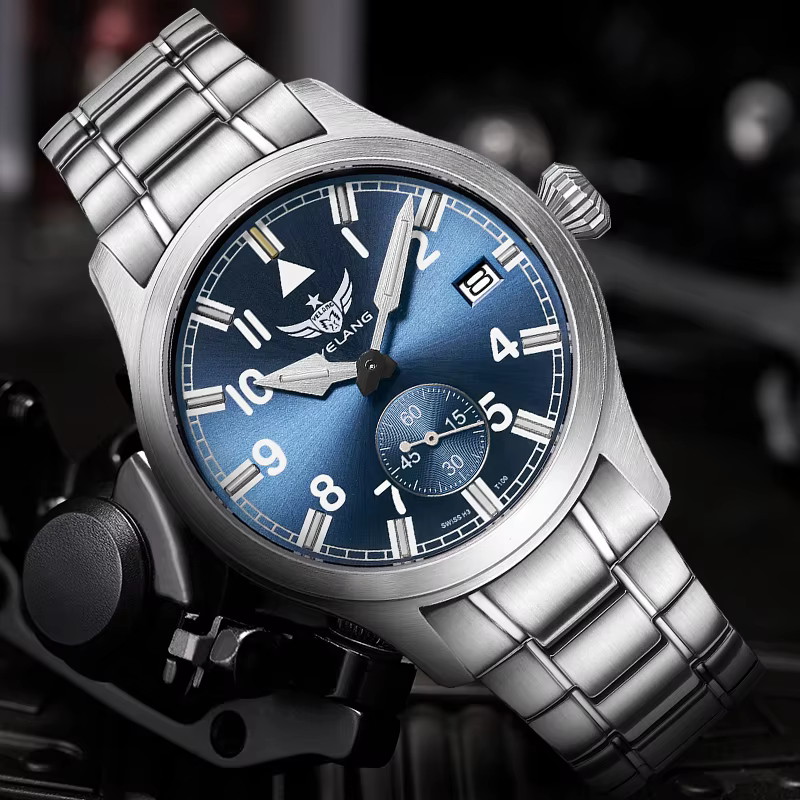 Yelang-Montre à Quartz Minimaliste pour Homme d'Affaires, H3, T100, 42mm, VL48, Mouvement Professionnel, Étanche, 2024 m, V1023, Nouveau, 100