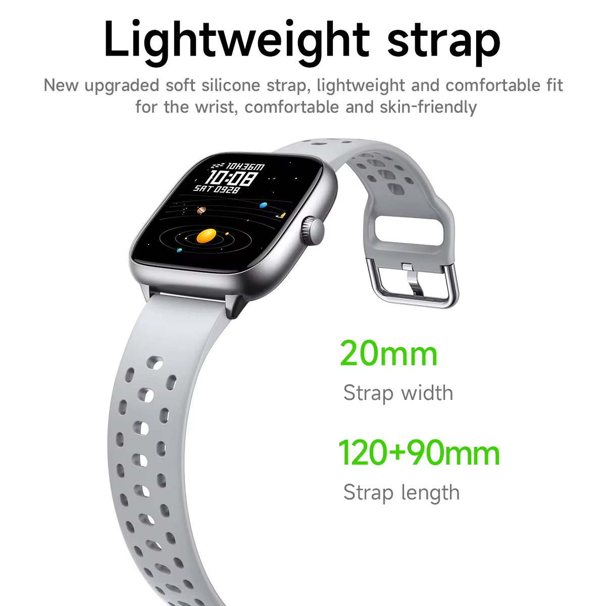 HOCO Y36 1.72 pouces TFT écran tactile Version d'appel montre intelligente fréquence cardiaque sommeil oxygène Sport surveillance Smartwatch IP67 étanche