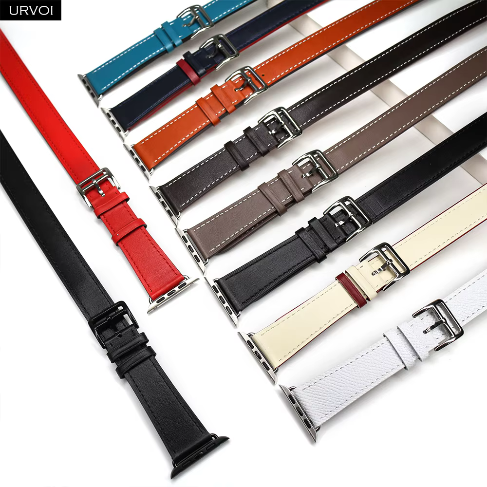 URVOI Double Tour pour Apple Watch band série 11 10 9 8 SE bracelet pour iwatch ceinture extra-longue
