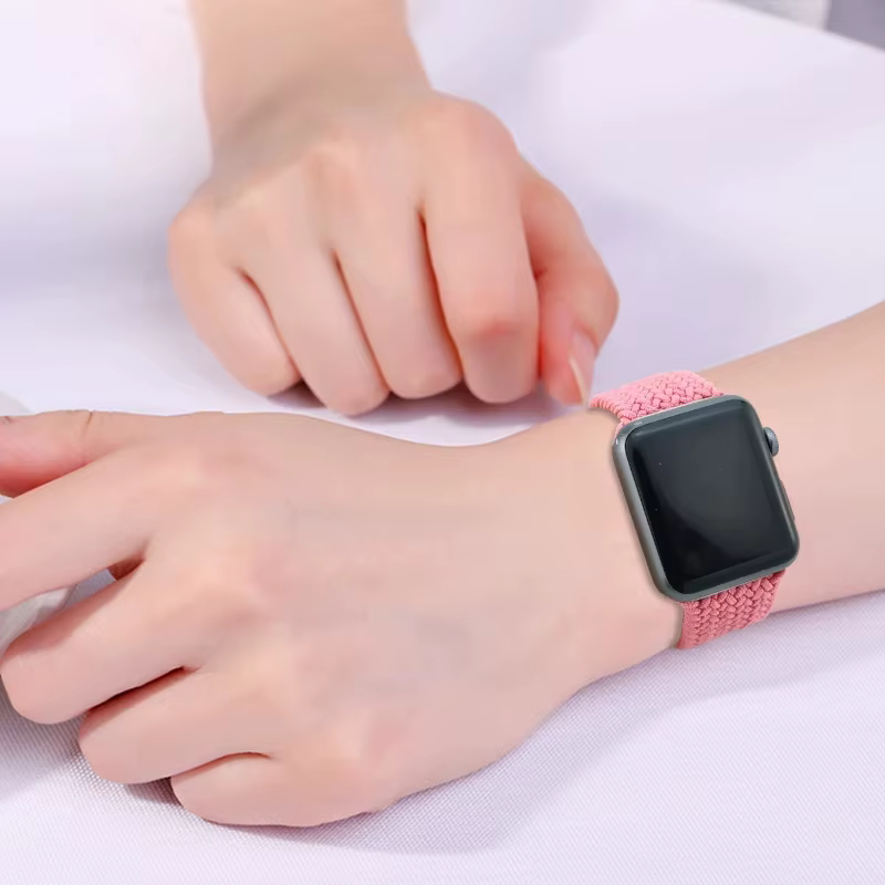 Bracelet tressé Black Unity pour Apple Watch 44mm 45mm 40mm 41mm 46mm