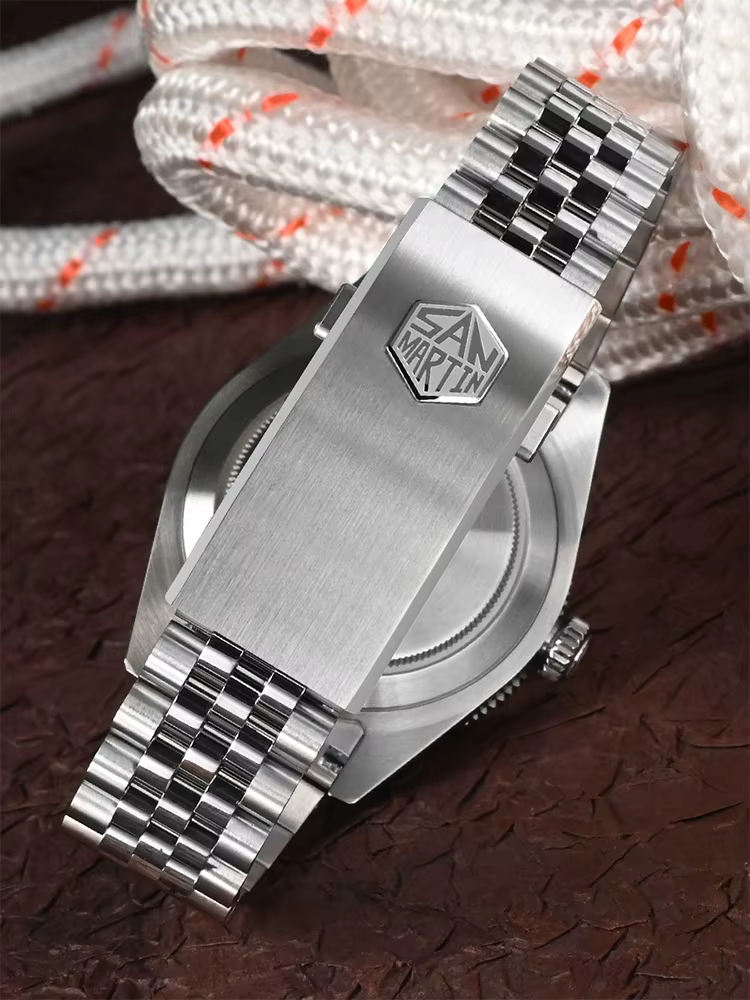 San Martin 40mm NH35 montre pour hommes plongée mécanique montre-Bracelet 5 maillons Bracelet lunette en céramique étanche 20Bar BGW-9 Reloj SN0128