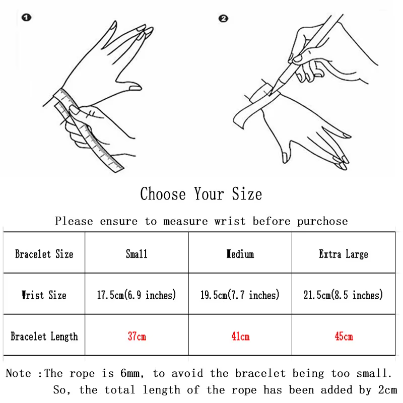 Nouveau chez les hommes bohême corde Bracelet attirer magnétique