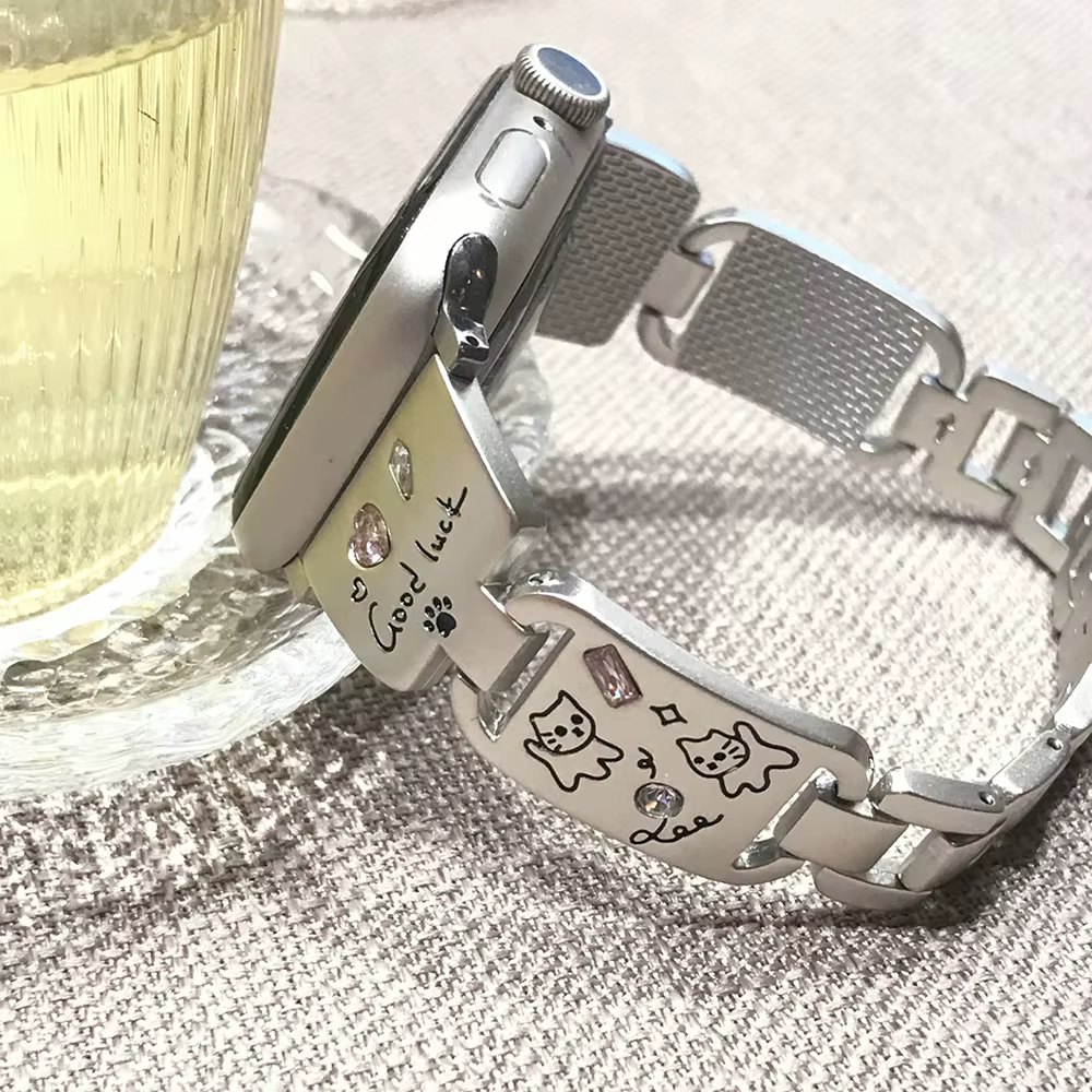 Bracelet de bijoux habnommée pour Apple Watch
