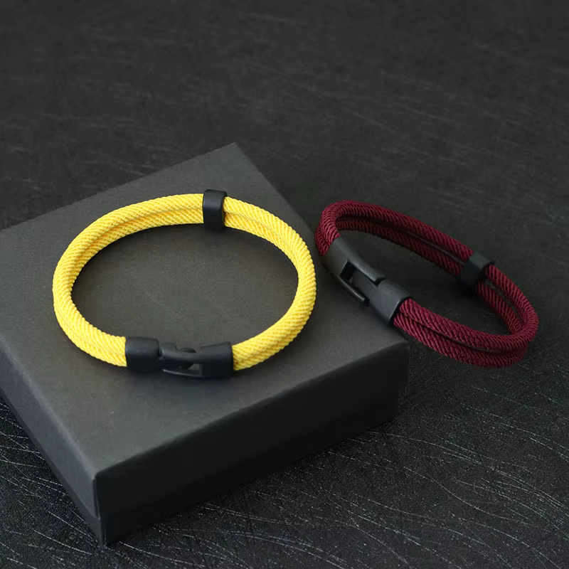 Nouvelle mode hommes Bracelet fil Double couche détachable correspondant empilable Braslet loisirs accessoires Hombre Erkek Bileklik