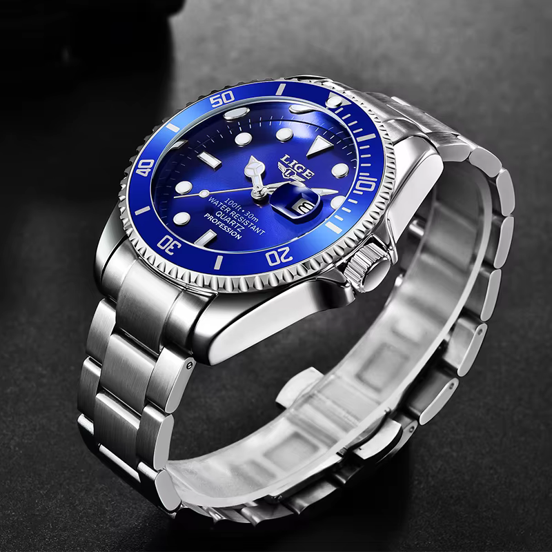 Montres LIGE 2026 pour Hommes – Montre de Plongée Tendance Étanche avec Date